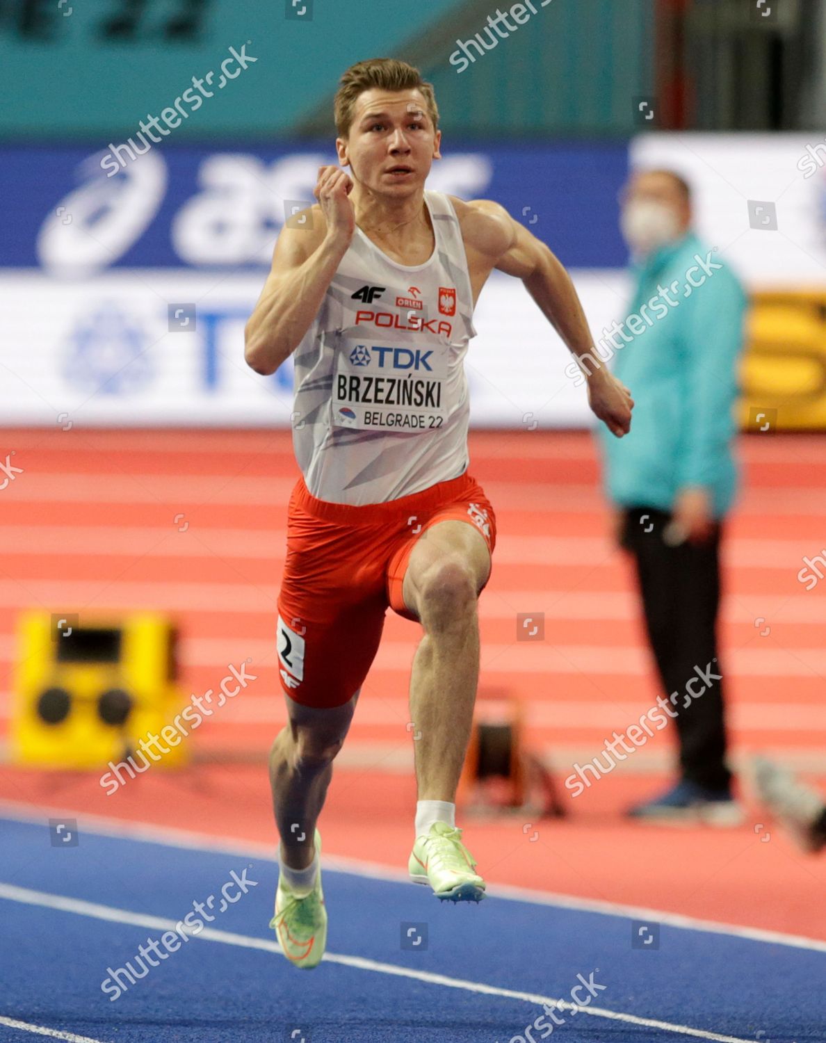Adrian Brzezinski Poland Competes Mens 60m Editorial Stock Photo