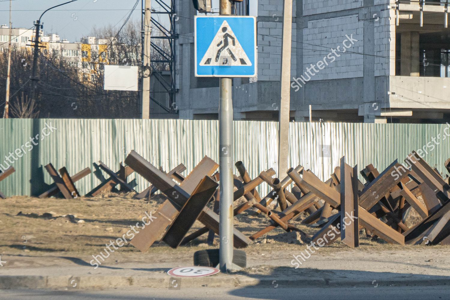 Defend Antitank Obstacles Military Police Checkpoints Editorial Stock ...