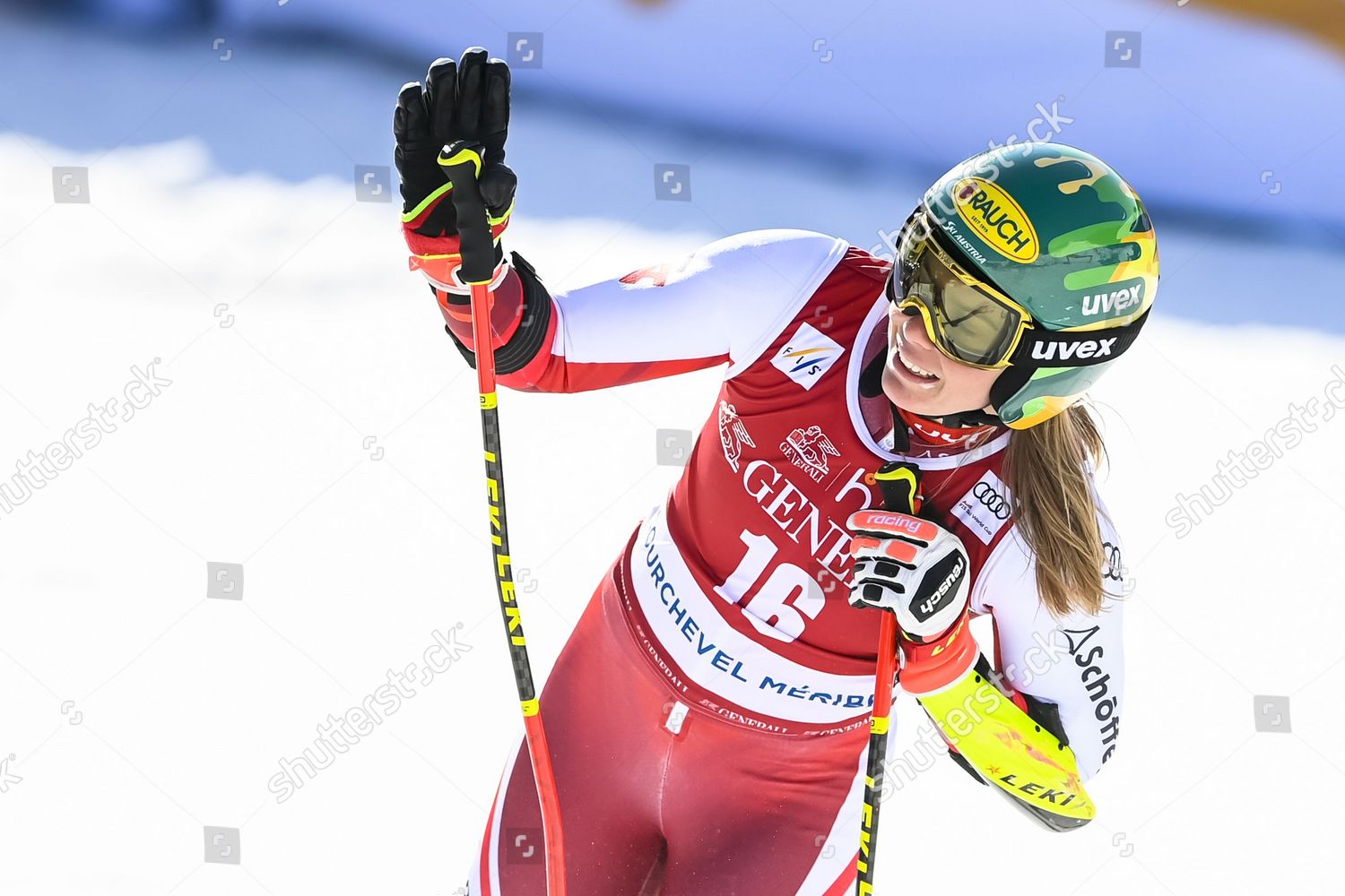 Katharina Liensberger Austria Reacts Finish Area Editorial Stock Photo