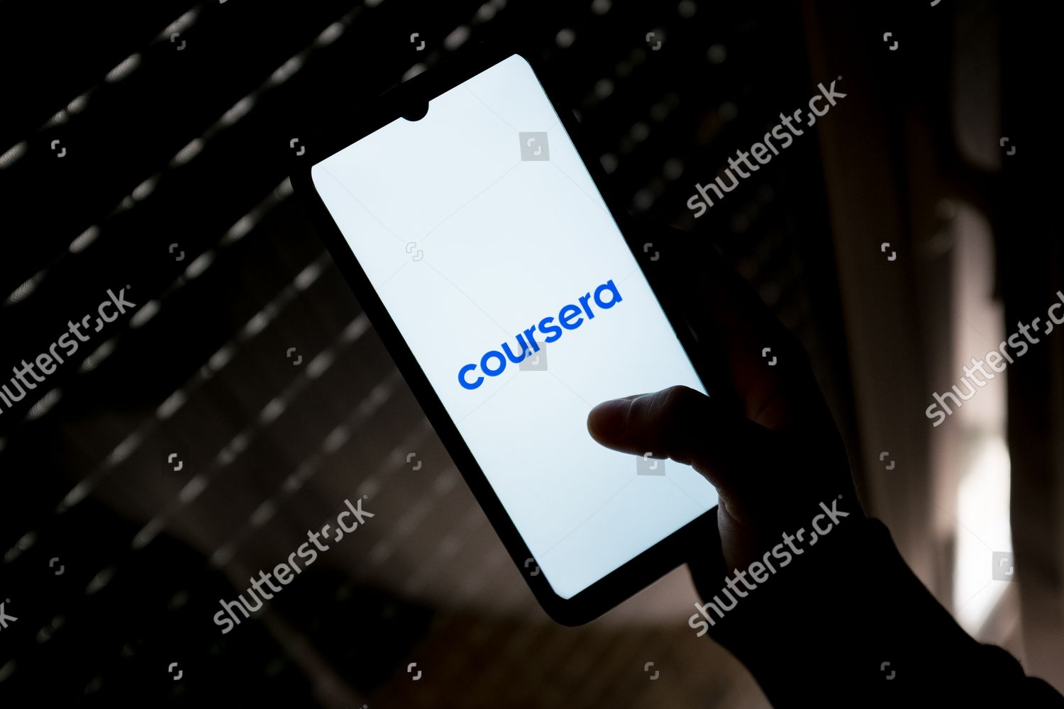 This Photo Illustration Coursera Logo Seen Editorial Stock Photo