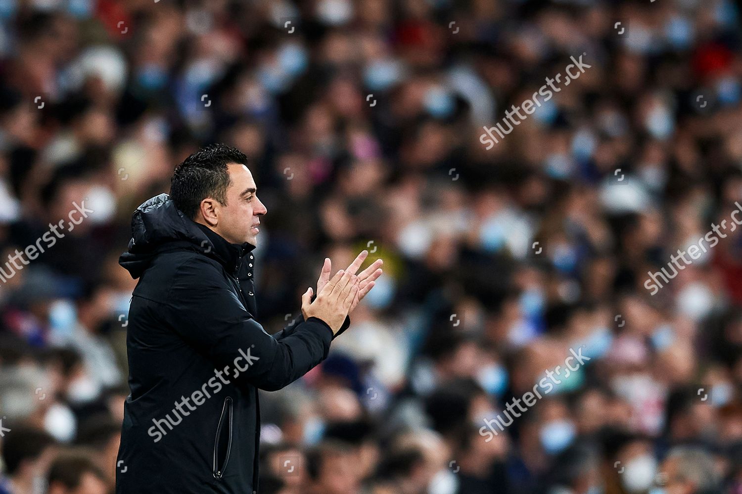 Xavi Hernandez Head Coach Barcelona Reacts Editorial Stock Photo ...