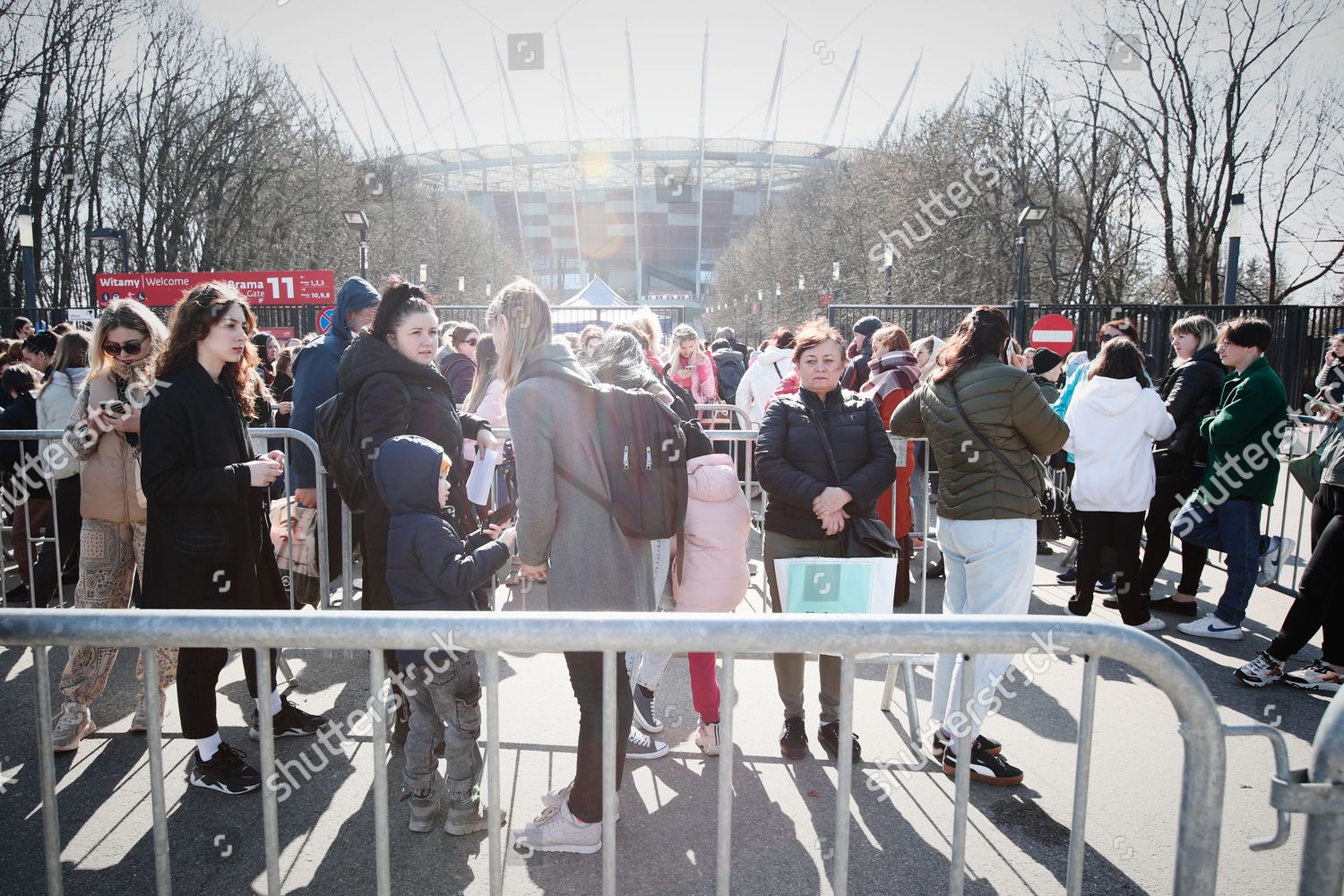 People Seen Waiting Line National Stadium Editorial Stock Photo - Stock 