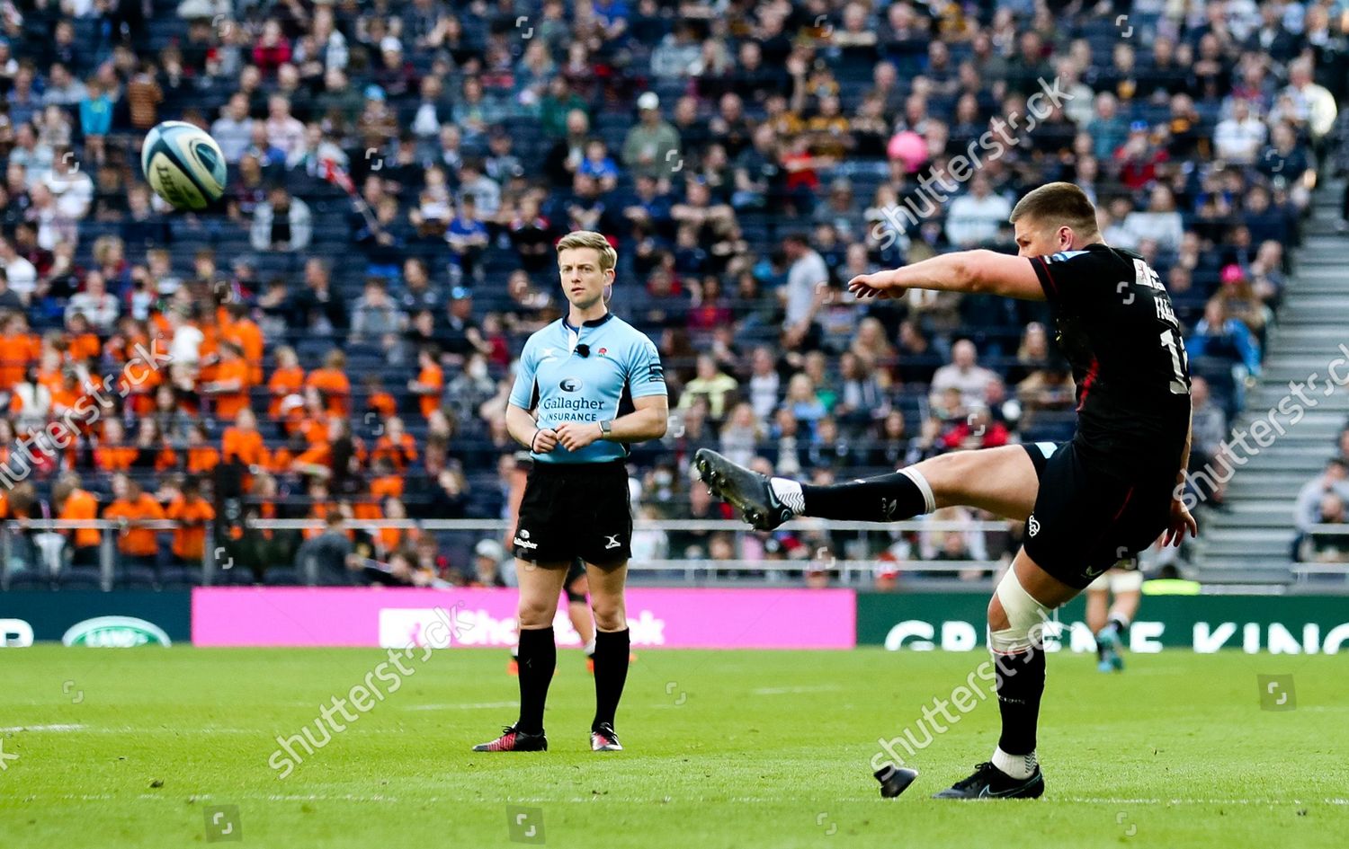 Owen Farrell Captain Saracens Kicks Conversion Editorial Stock Photo ...