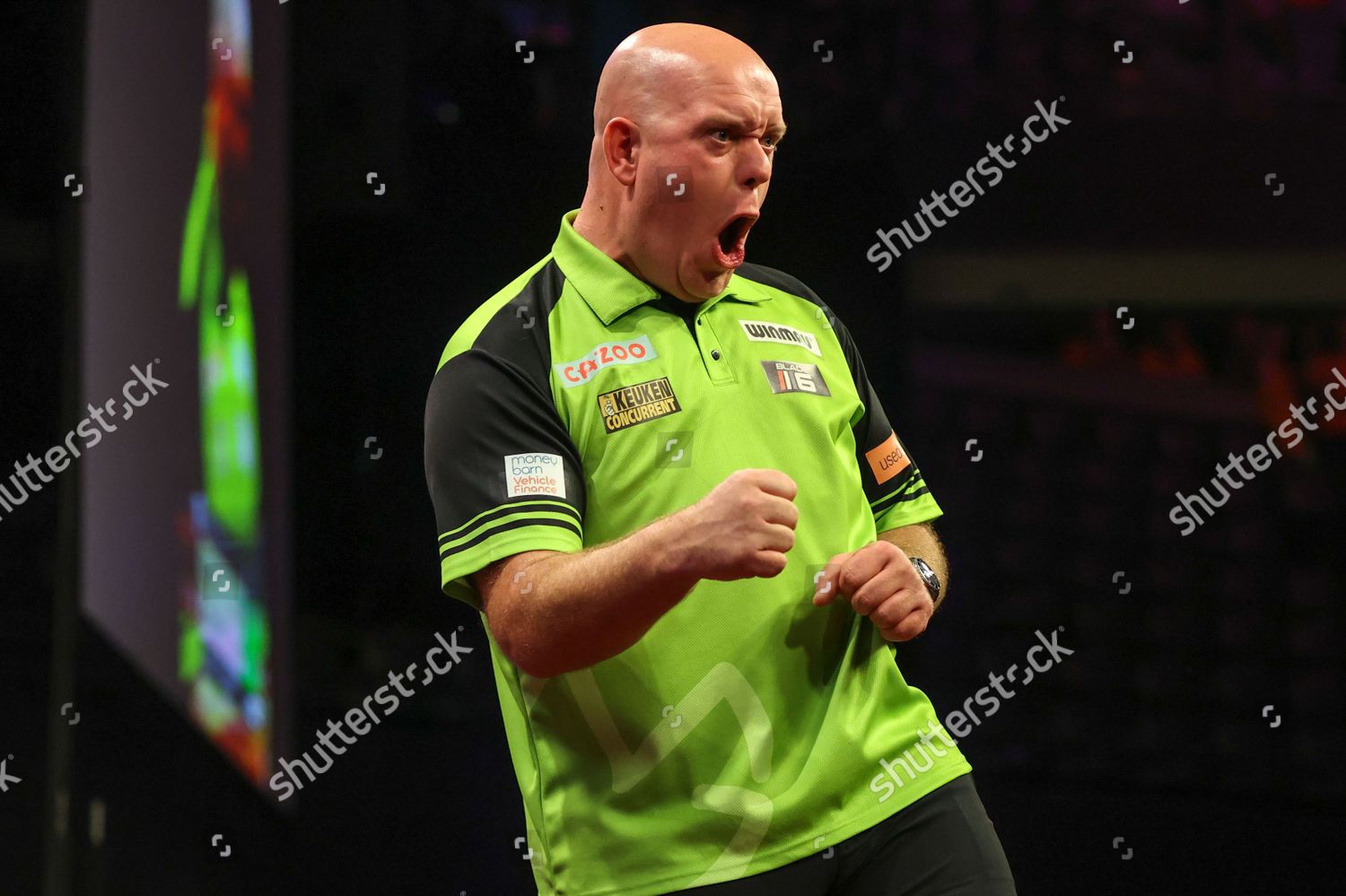 Michael Van Gerwen Hits Double Celebrates Editorial Stock Photo - Stock ...