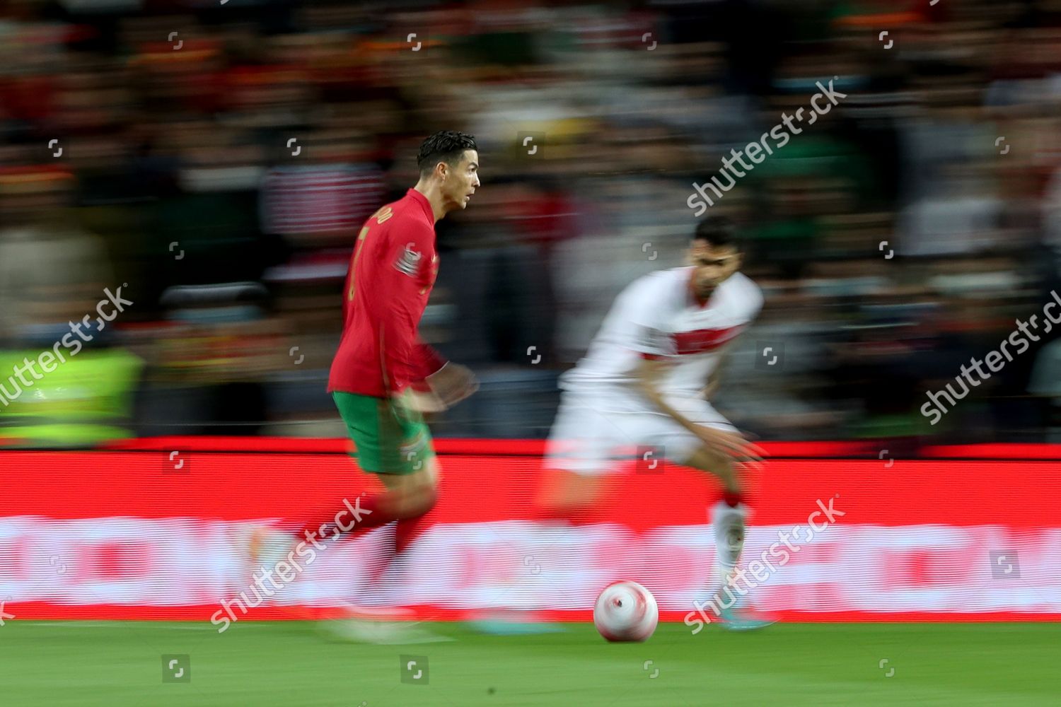 Portugals Forward Cristiano Ronaldo Action During Editorial Stock Photo