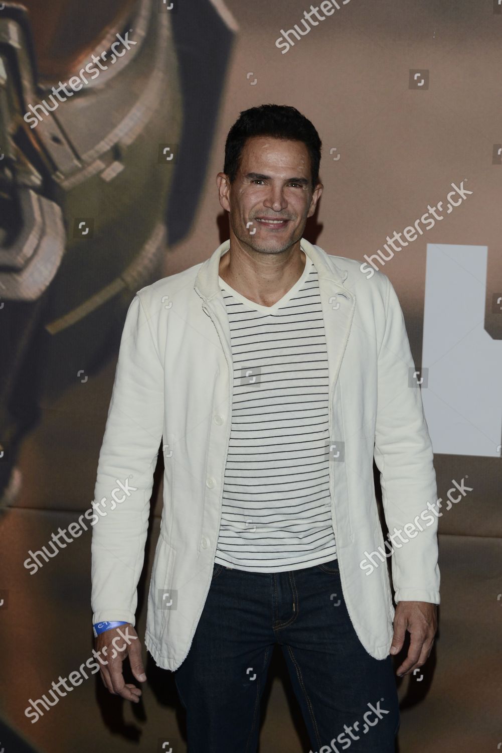 Julio Camejo Poses Photos During Blue Editorial Stock Photo - Stock