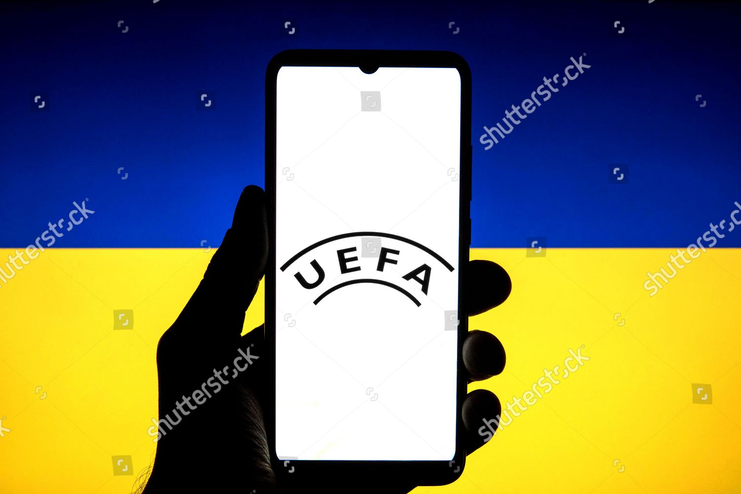 This Photo Illustration Uefa Logo Seen Editorial Stock Photo - Stock ...