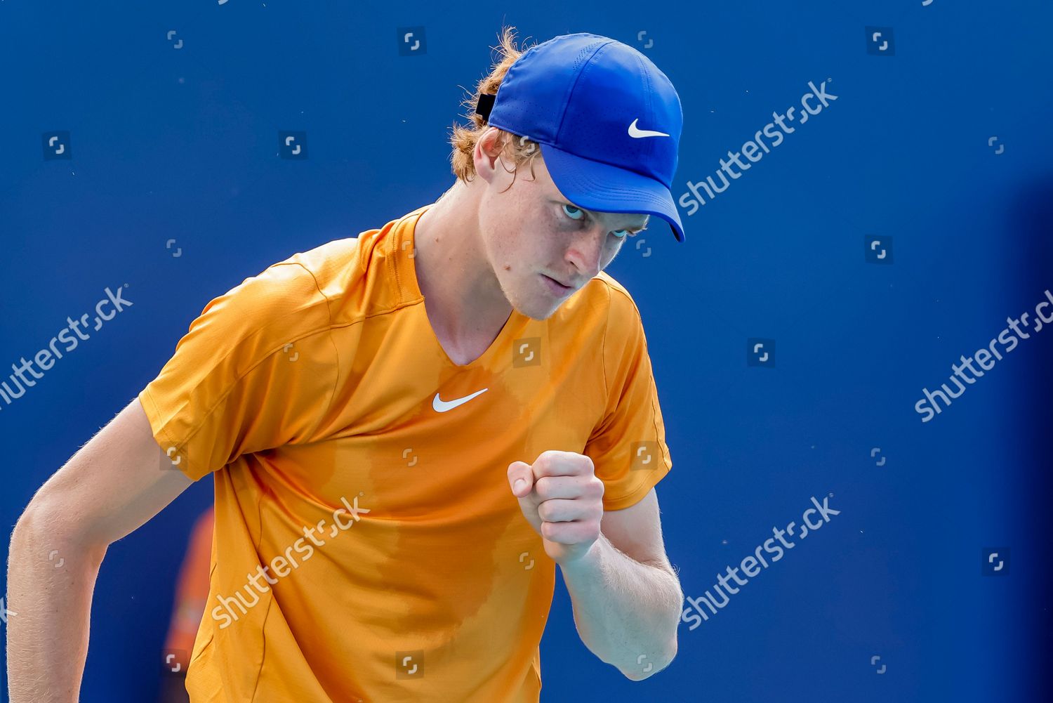 Jannik Sinner Italy Reacts Against Emil Editorial Stock Photo - Stock