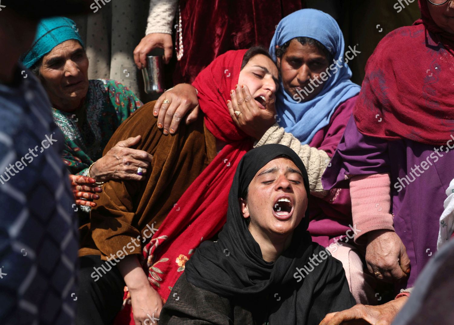 Relatives Neighbours Mourn During Funeral Procession Editorial Stock ...