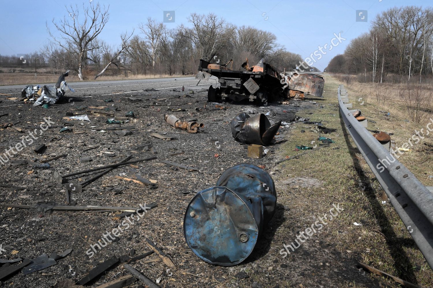 View Russian Military Equipment Destroyed During Editorial Stock Photo ...