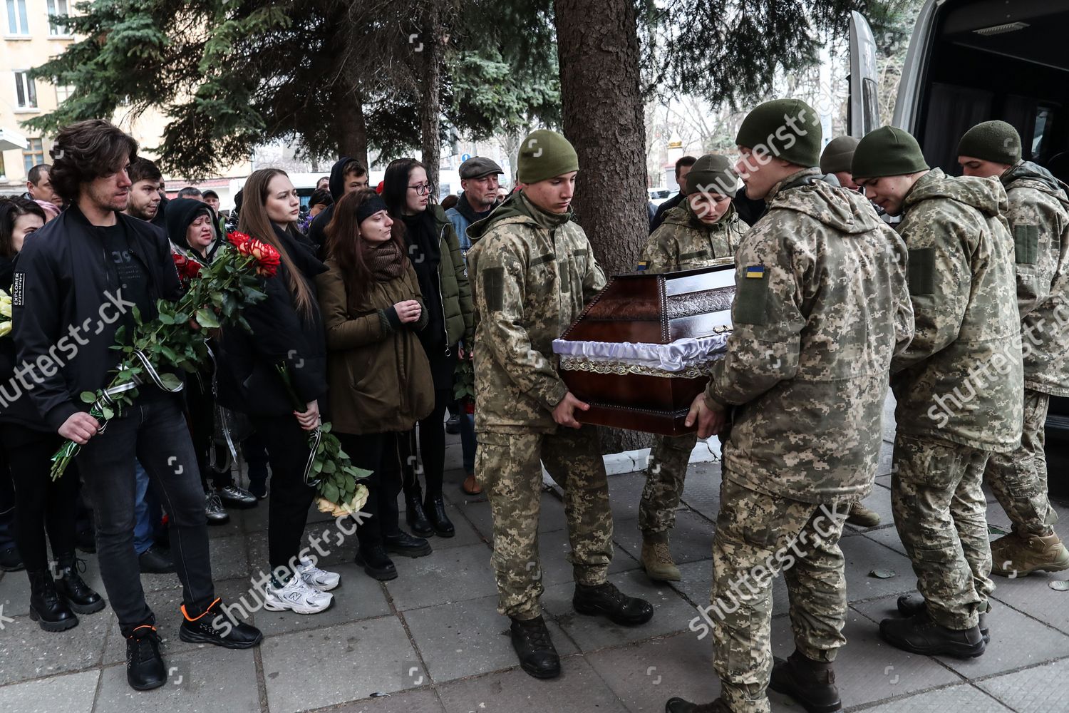 Ukrainian Soldiers Carry Coffin During Funeral Editorial Stock Photo ...