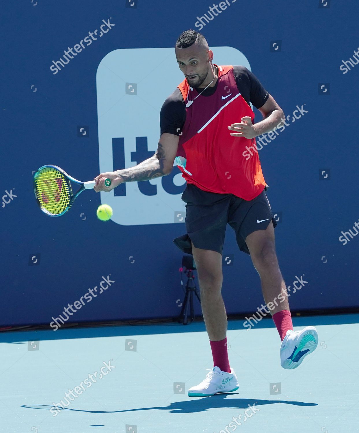 Nick Kyrgios Australia Returns Shot Jannik Editorial Stock Photo ...