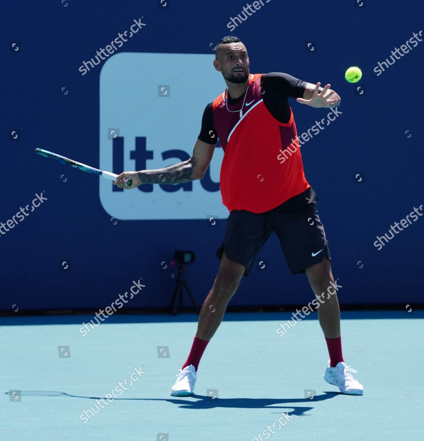 Nick Kyrgios Australia Returns Shot Jannik Editorial Stock Photo ...