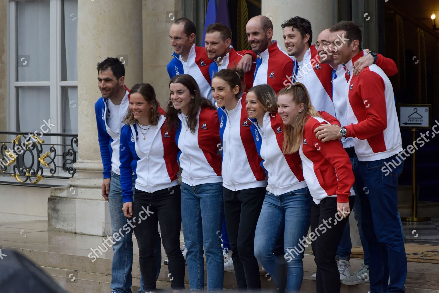 FRENCH OLYMPIC TEAM ARRIVES ELYSEE PALACE Editorial Stock Photo Stock