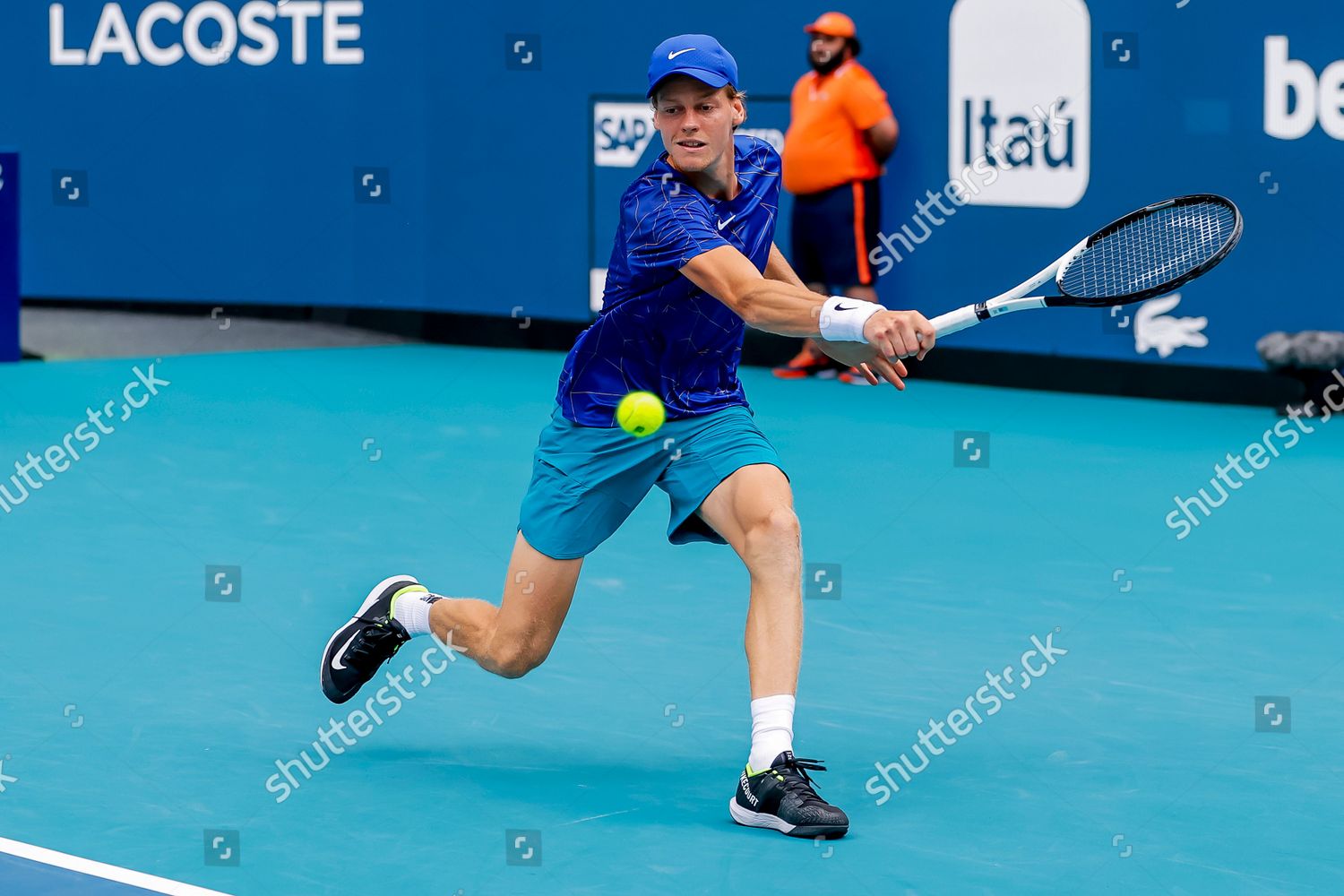 Jannik Sinner Italy Action Against Francisco Editorial Stock Photo