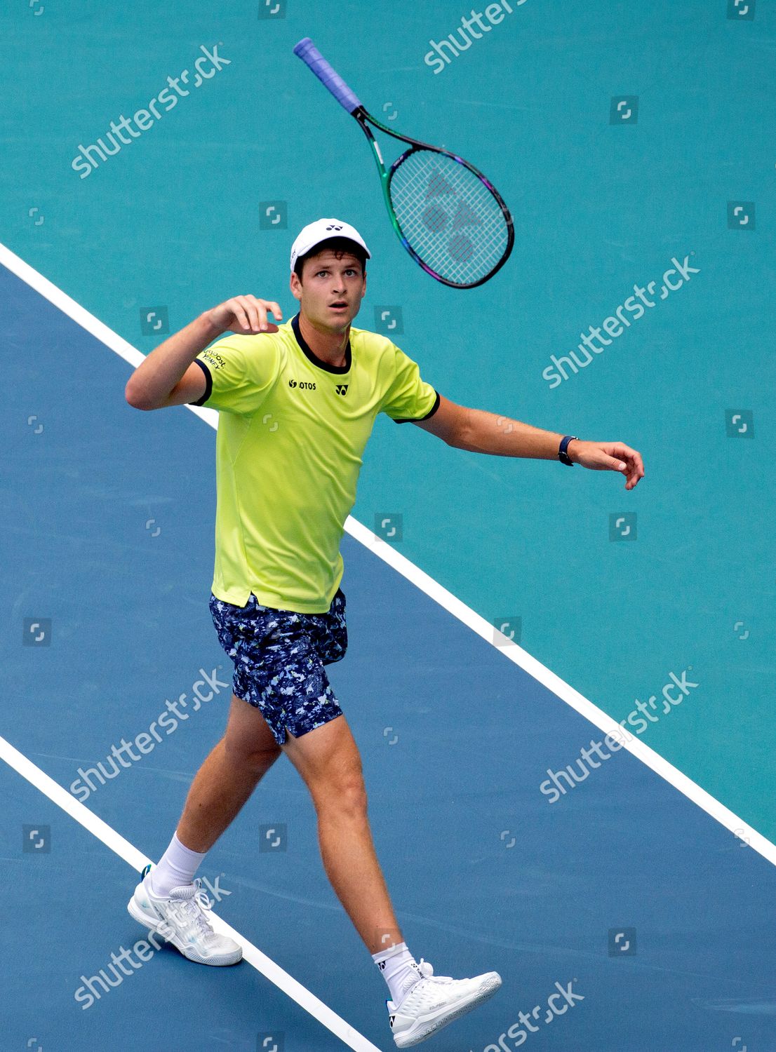 Hubert Hurkacz Poland Throw His Racket Editorial Stock Photo - Stock