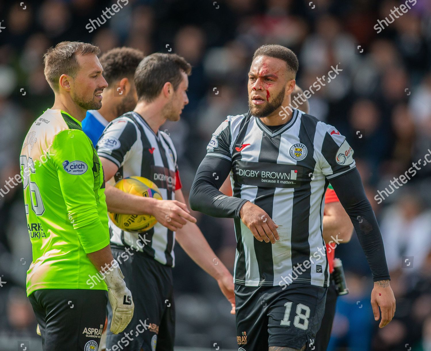 Charles Dunne St Mirren Has Blood Editorial Stock Photo - Stock Image ...