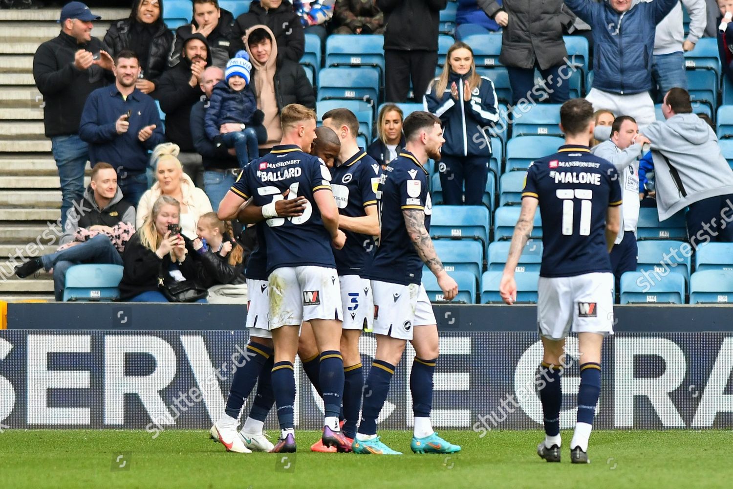 Benik Afobe Millwall Celebrating His Teammates Editorial Stock Photo ...