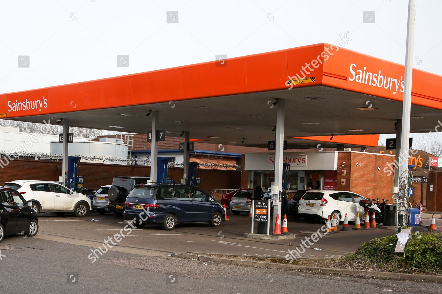 Busy Sainsburys Petrol Station North London Editorial Stock Photo