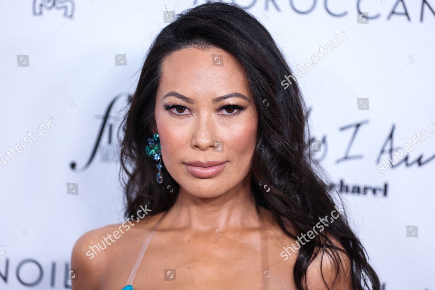 Christine Chiu Wearing Roberto Cavalli Dress Editorial Stock Photo