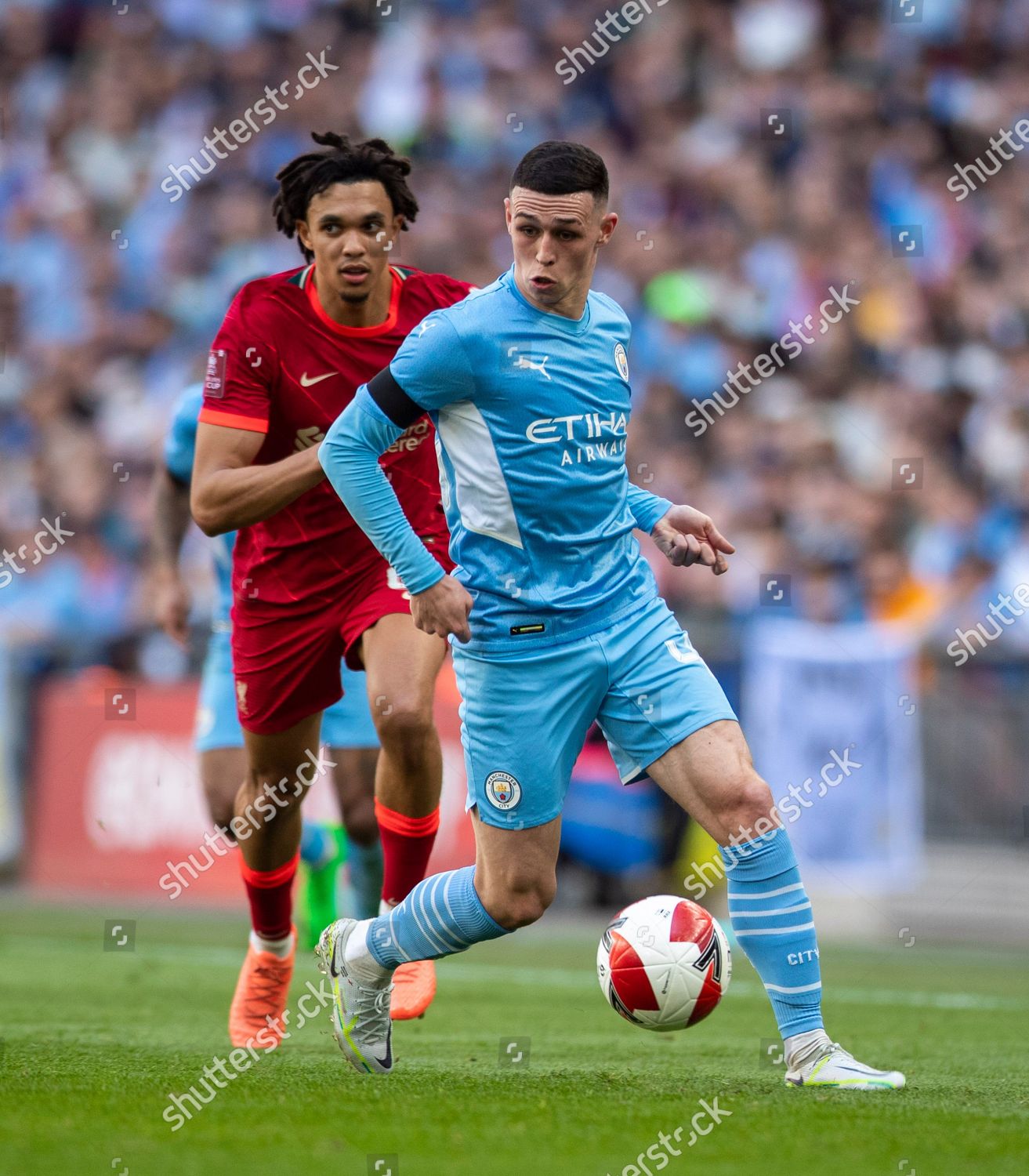 Phil Foden Manchester City Trent Alexanderarnold Editorial Stock Photo ...