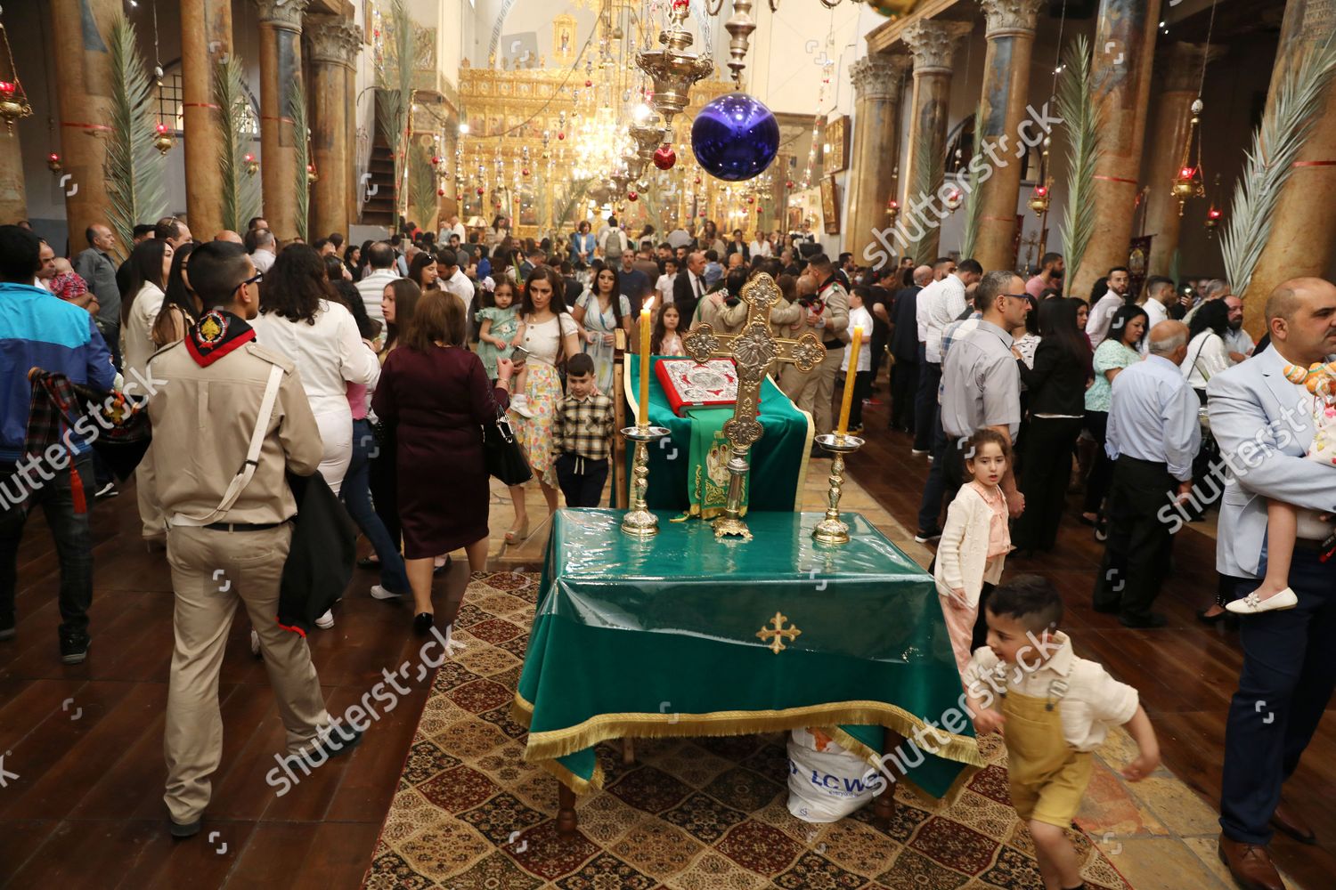 Orthodox Christians Attend Palm Sunday Mass Editorial Stock Photo