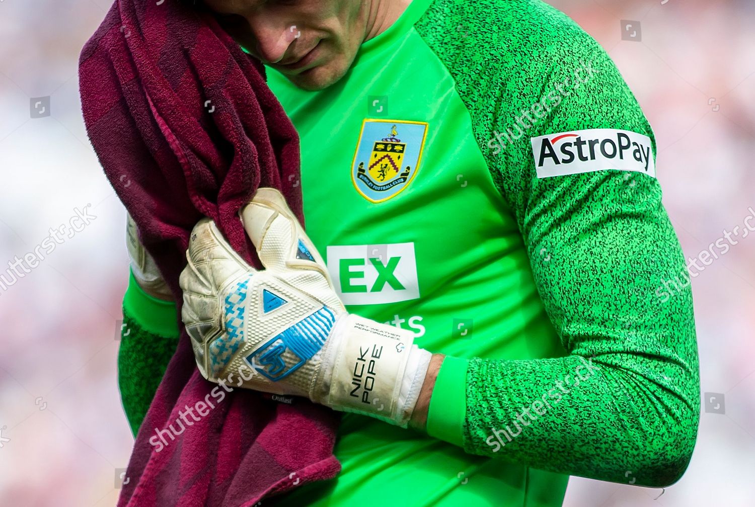 Burnley Keeper Nick Pope Wears His Editorial Stock Photo - Stock Image ...