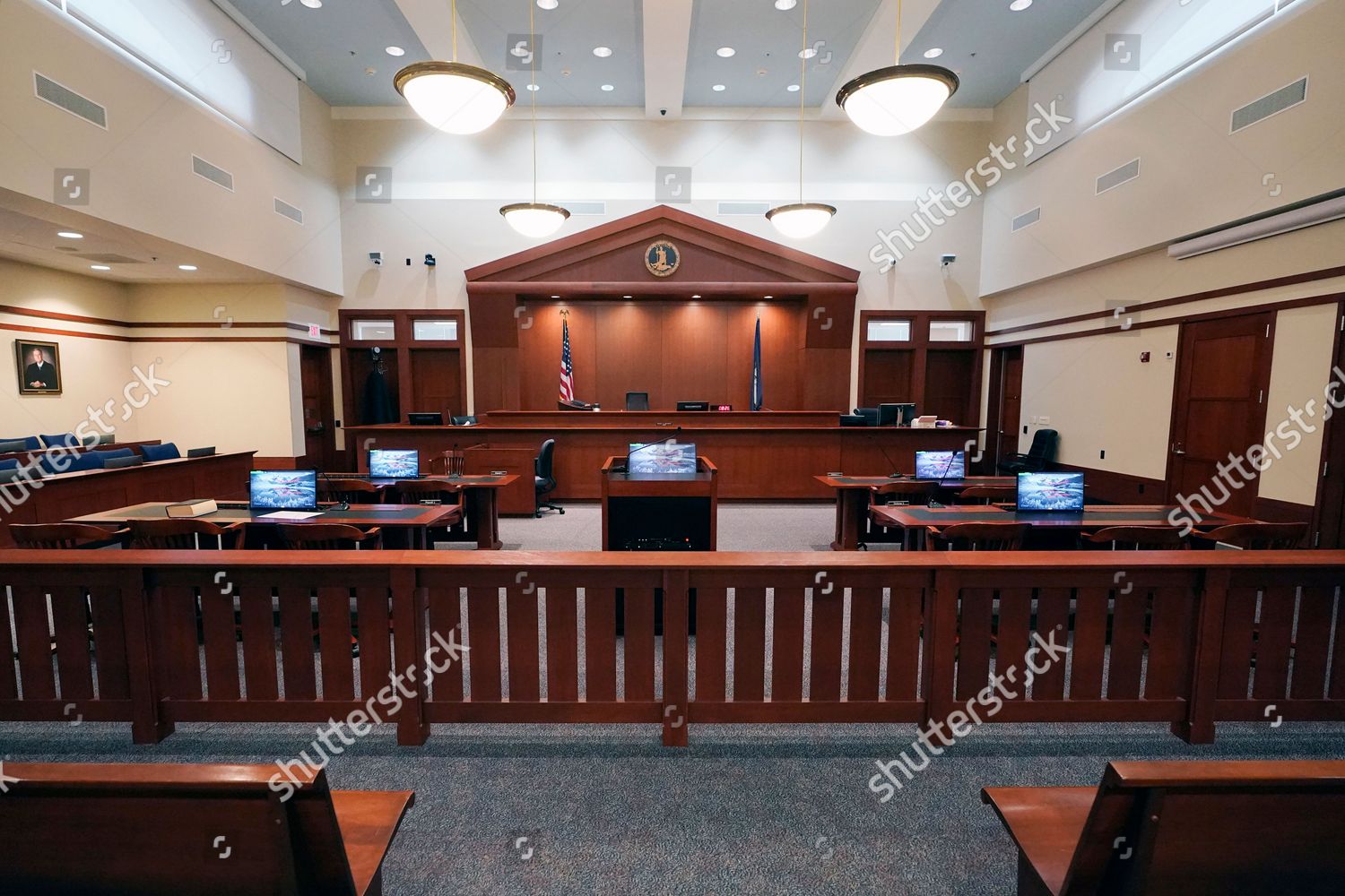 Courtroom Fairfax County Circuit Court Fairfax Editorial Stock Photo