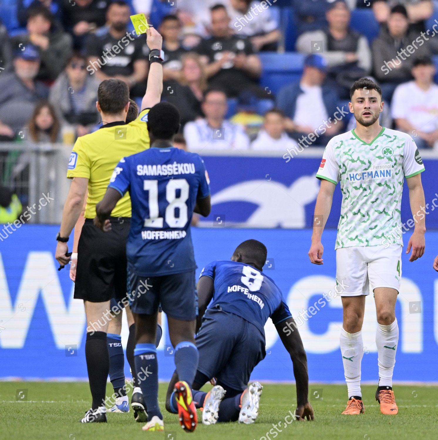 Referee Felix Zwayer Shows Maximilian Bauer Editorial Stock Photo 