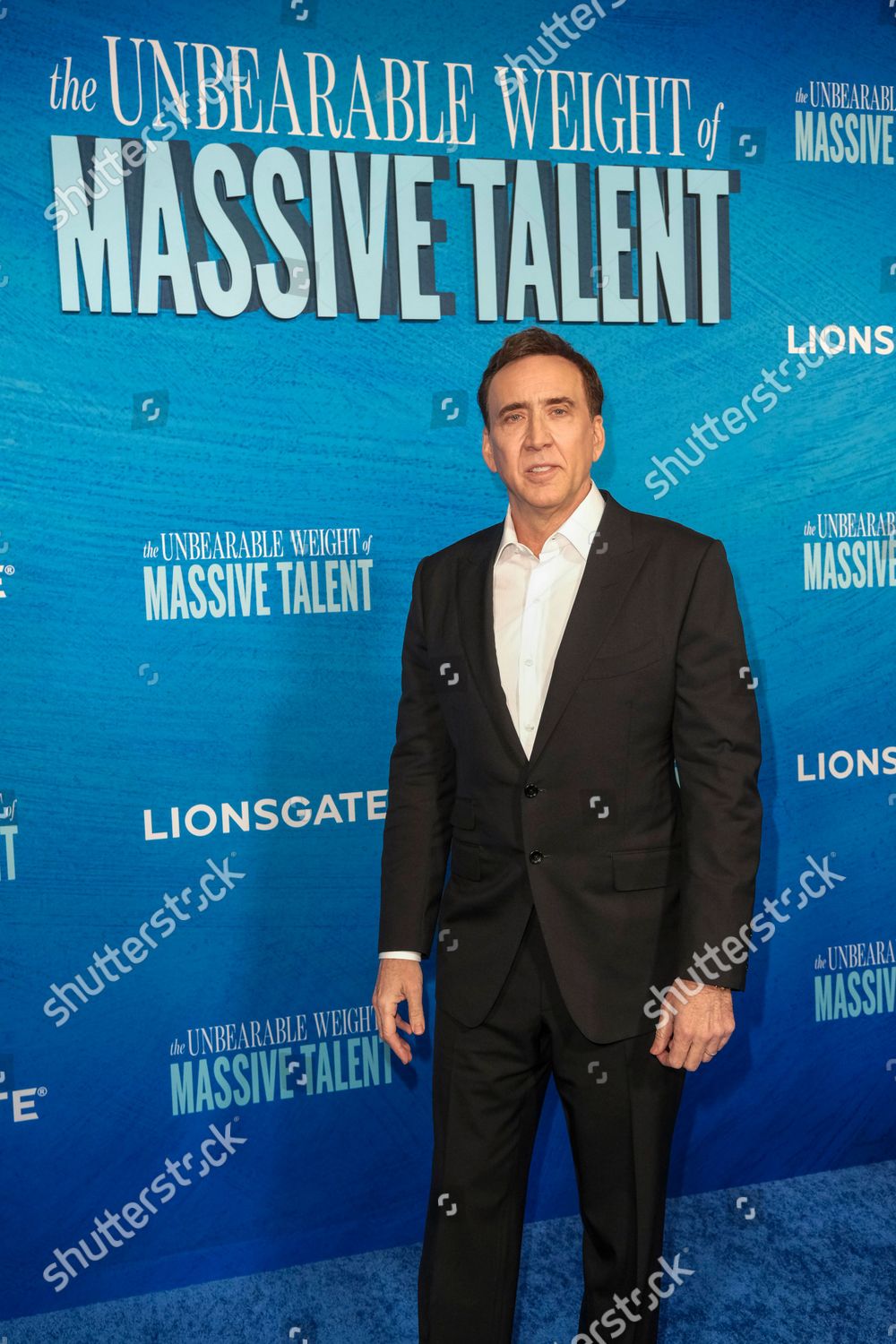 Nicolas Cage Poses On Red Carpet Editorial Stock Photo - Stock Image