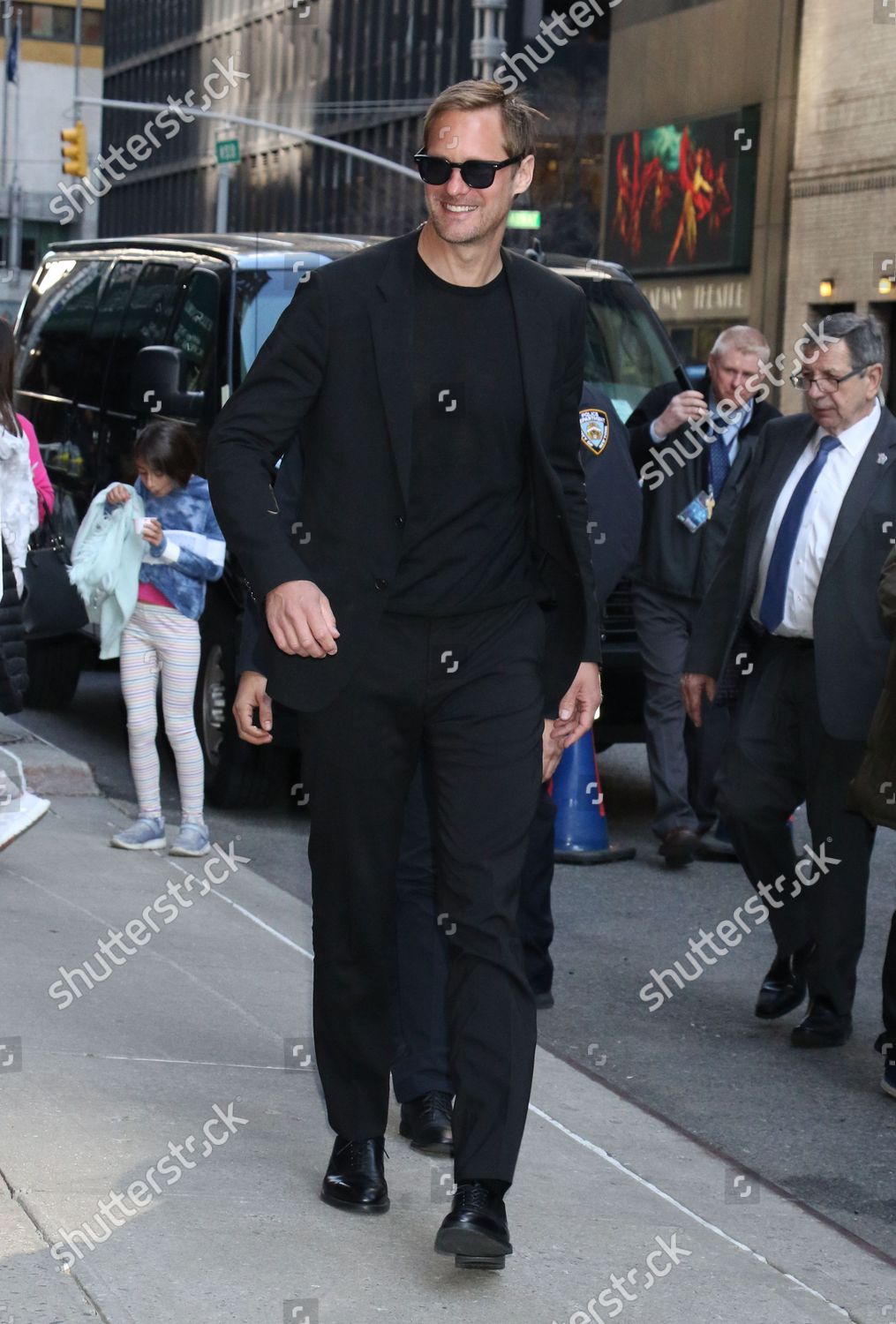 Alexander Skarsgard Late Show Stephan Colbert Editorial Stock Photo