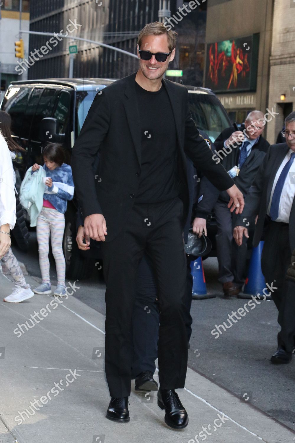 Alexander Skarsgard Late Show Stephan Colbert Editorial Stock Photo ...