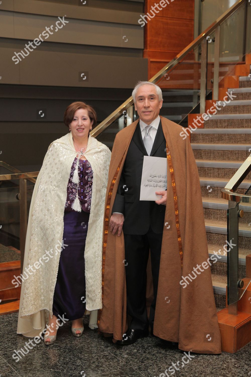 Algerian Ambassador Amar Abba Wife Presentation Editorial Stock Photo