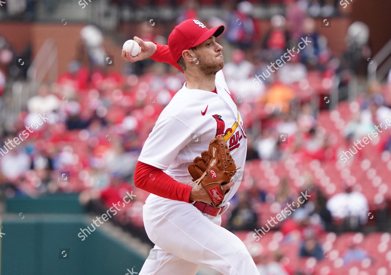 Steven Matz of the St. Louis Cardinals pitches in the first inning