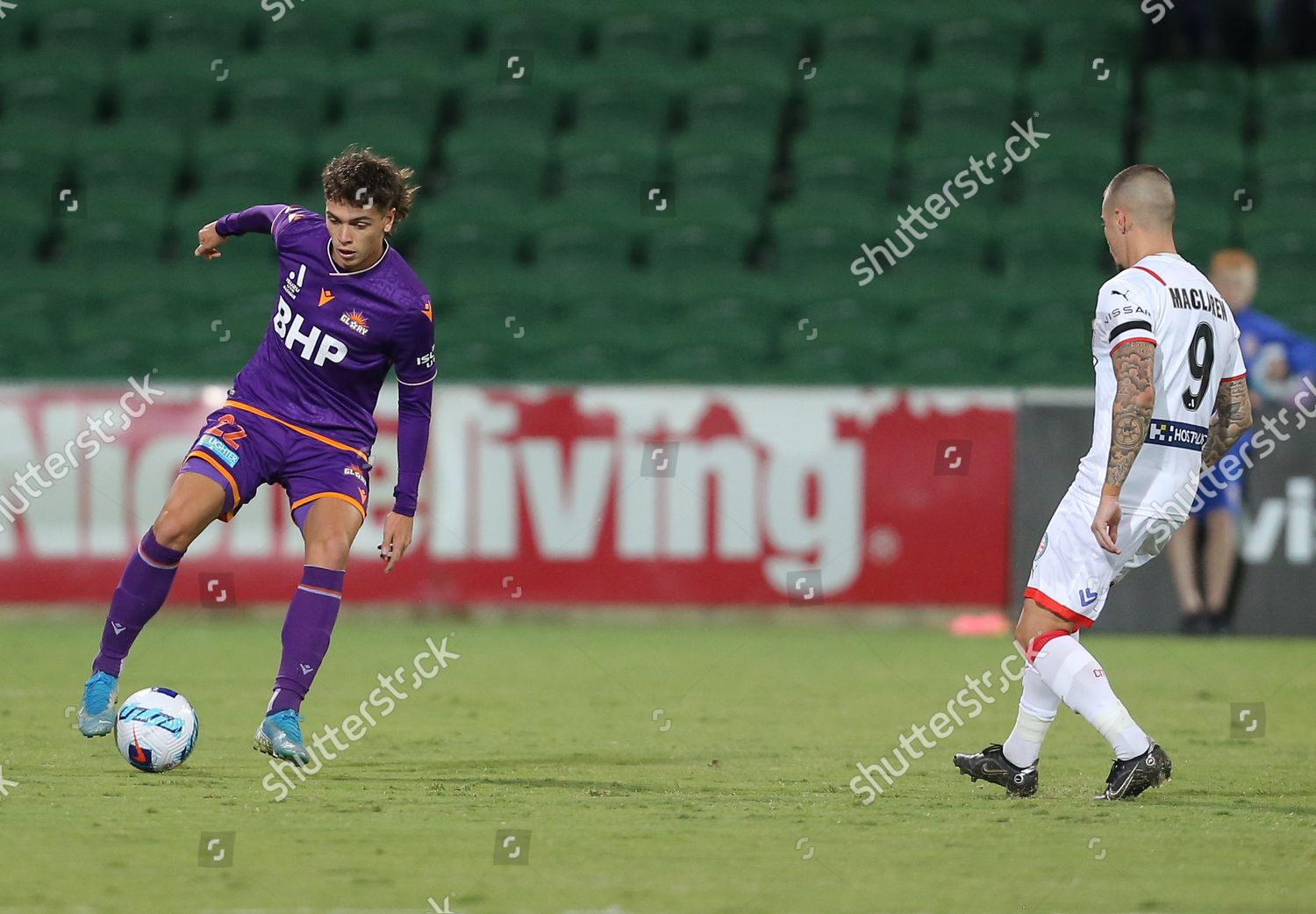 Joshua Rawlins Perth Glory Controls Ball Editorial Stock Photo Stock
