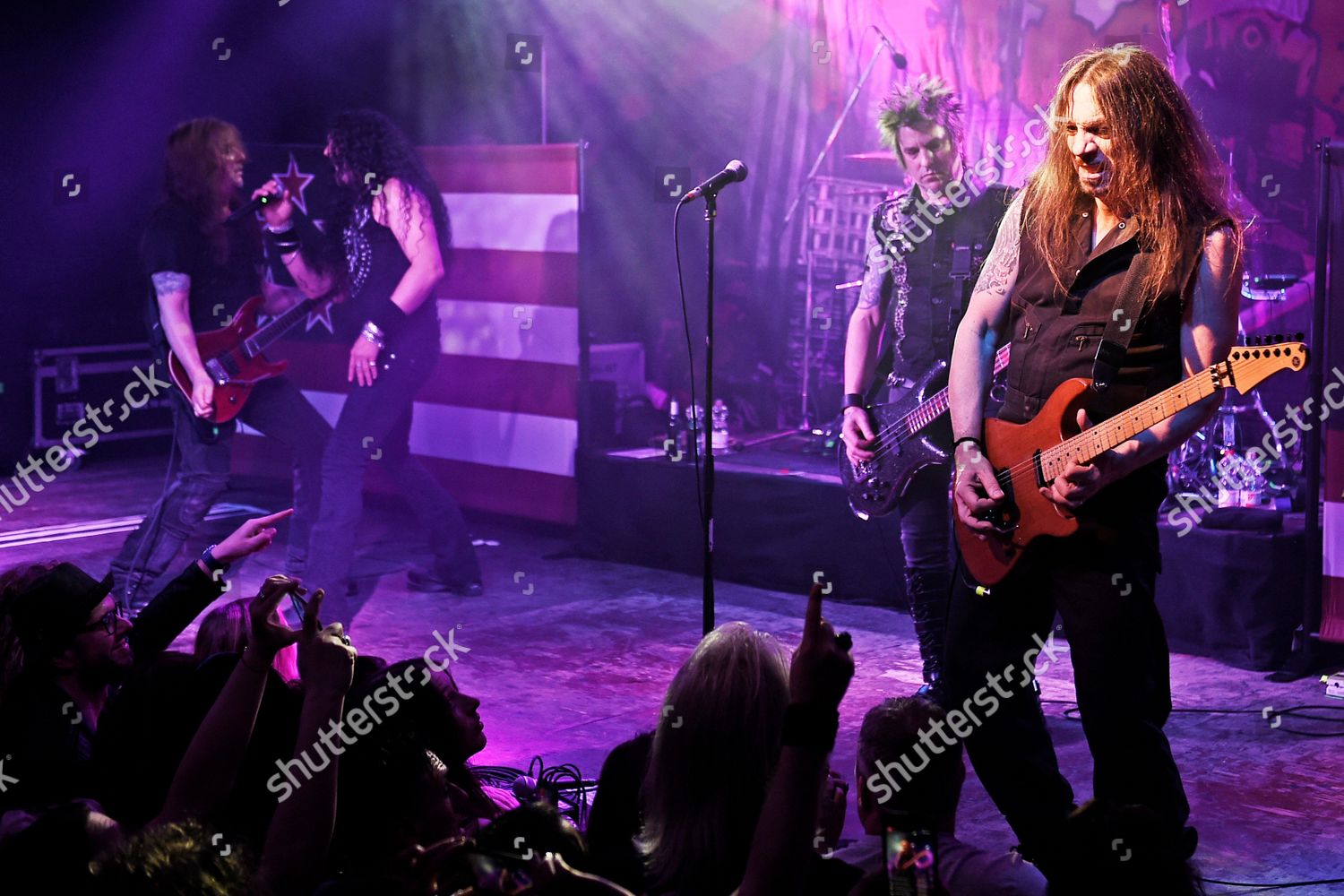 Skid Row Vocalist Zp Theart Guitarists Editorial Stock Photo Stock