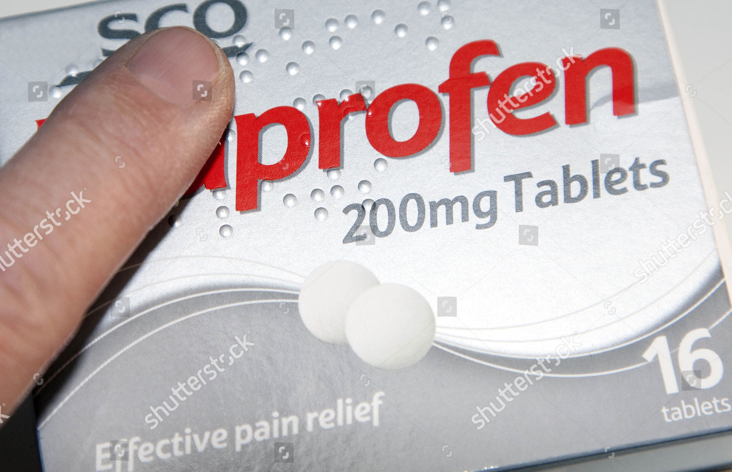 Braille Markings On Packet Ibuprofen Tablets Editorial Stock Photo