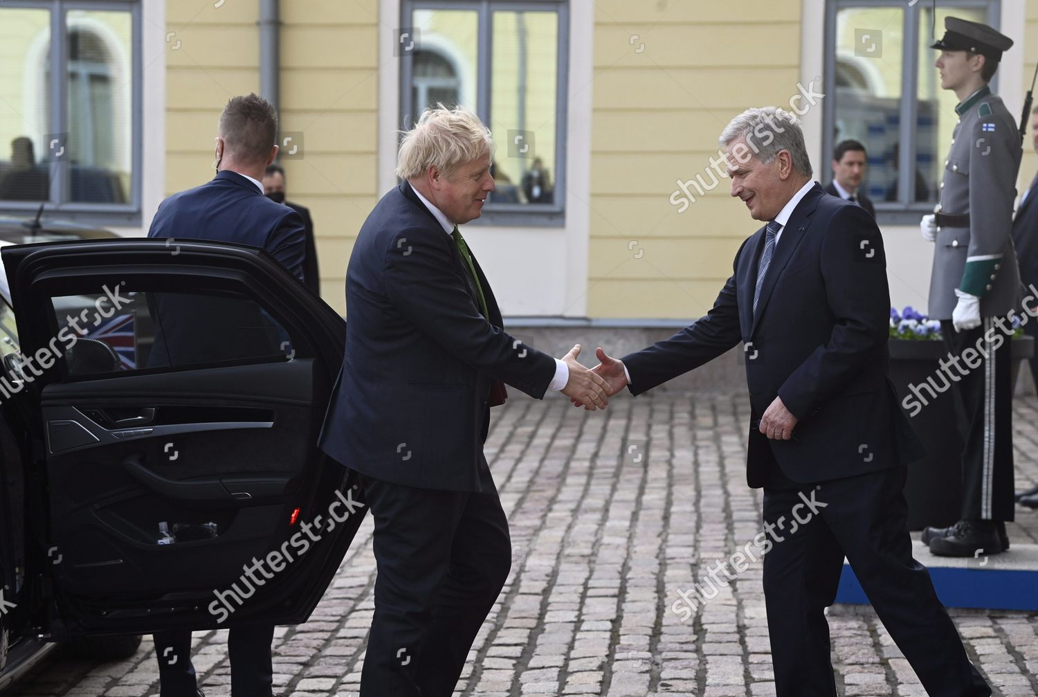 Finnish President Sauli Niinisto Right Welcomes Editorial Stock Photo ...