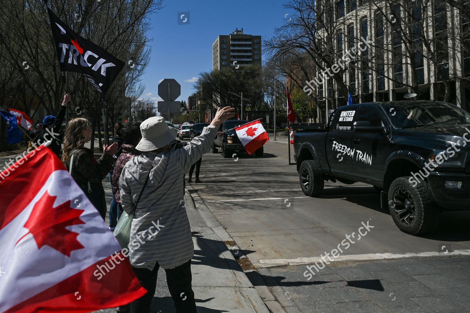 Convoys All Over Alberta Join Protest Editorial Stock Photo - Stock ...