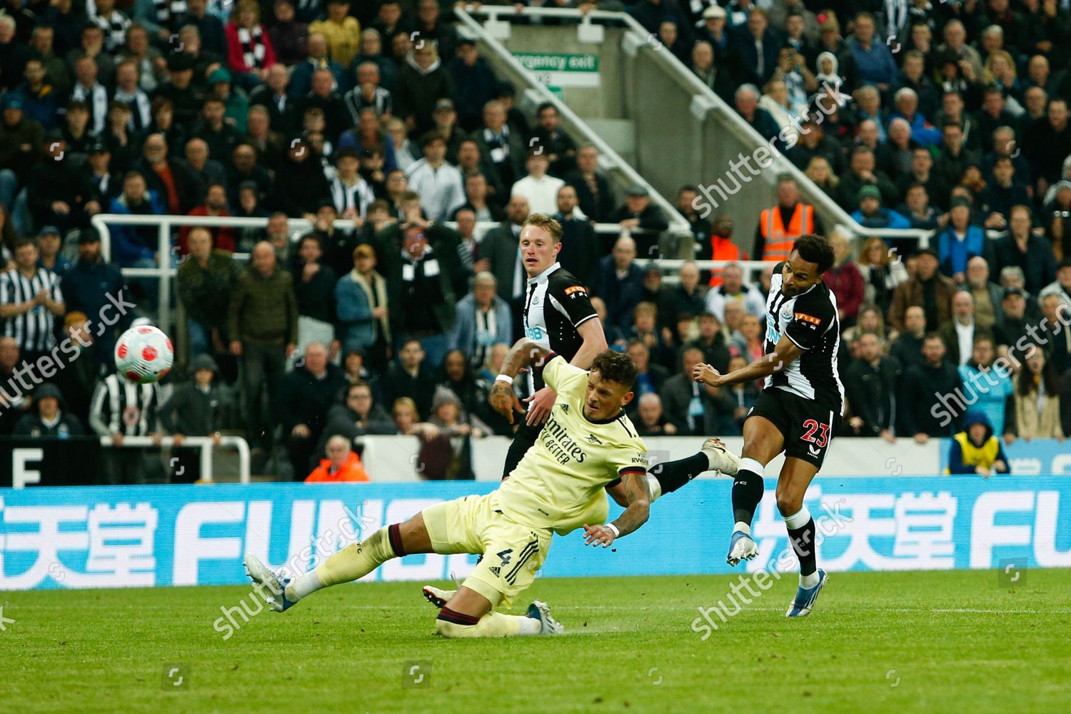 Jacob Murphy Newcastle United Shoots During Editorial Stock Photo ...