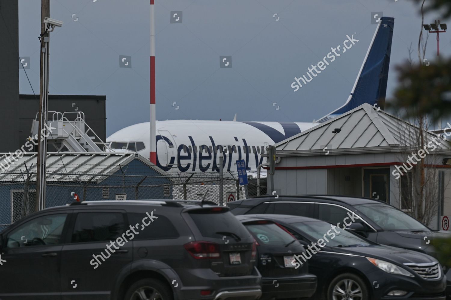 Celebrity Cruises Plane Edmonton International Airport Editorial Stock