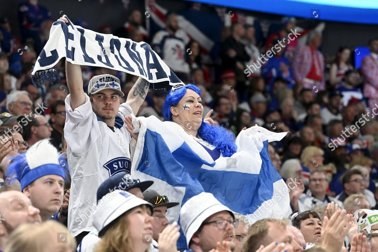 Finnish Fans Celebrating 05 Goal During Editorial Stock Photo - Stock ...