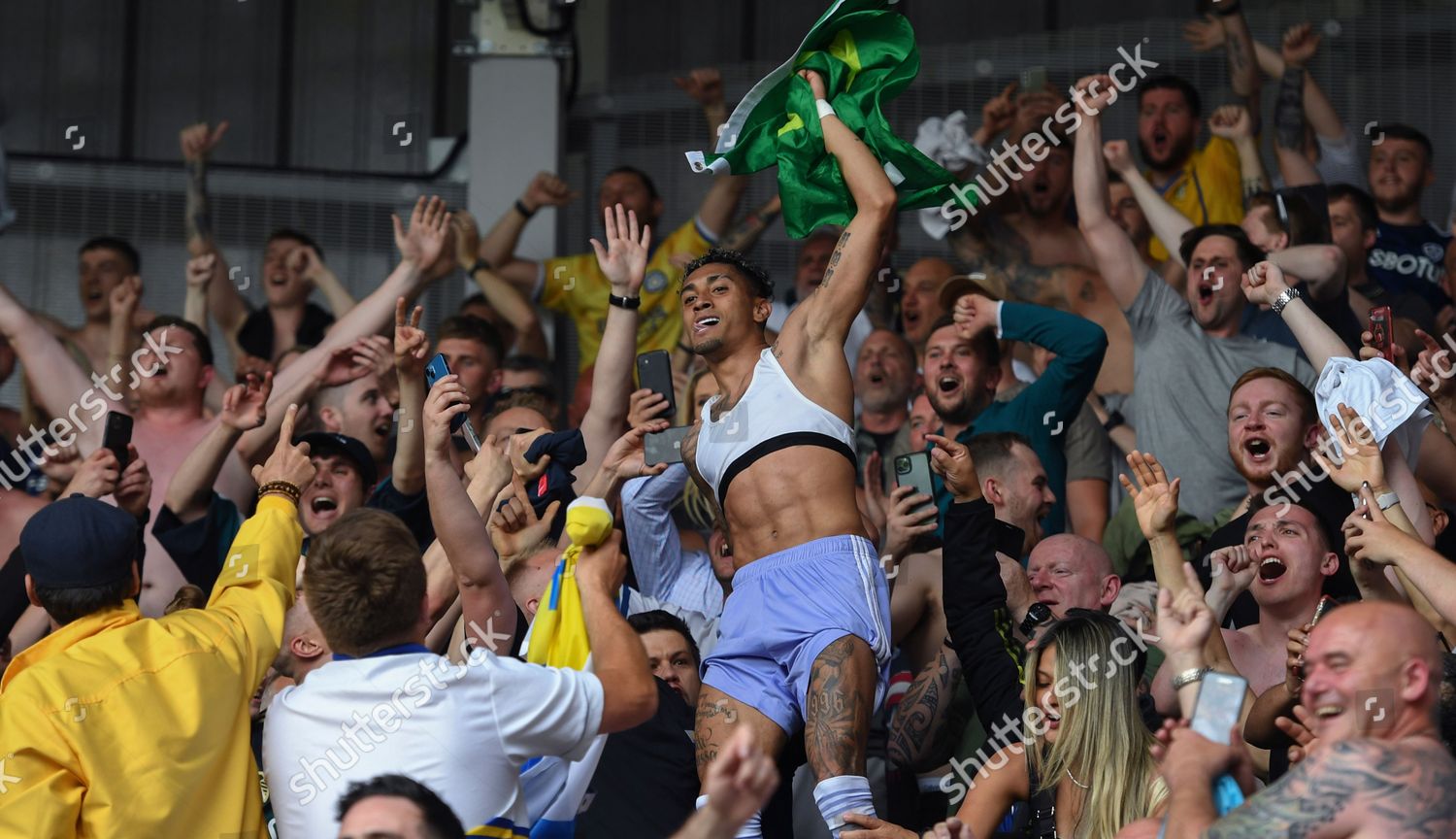 Raphinha Leeds United Climbs Into Stands Editorial Stock Photo Stock