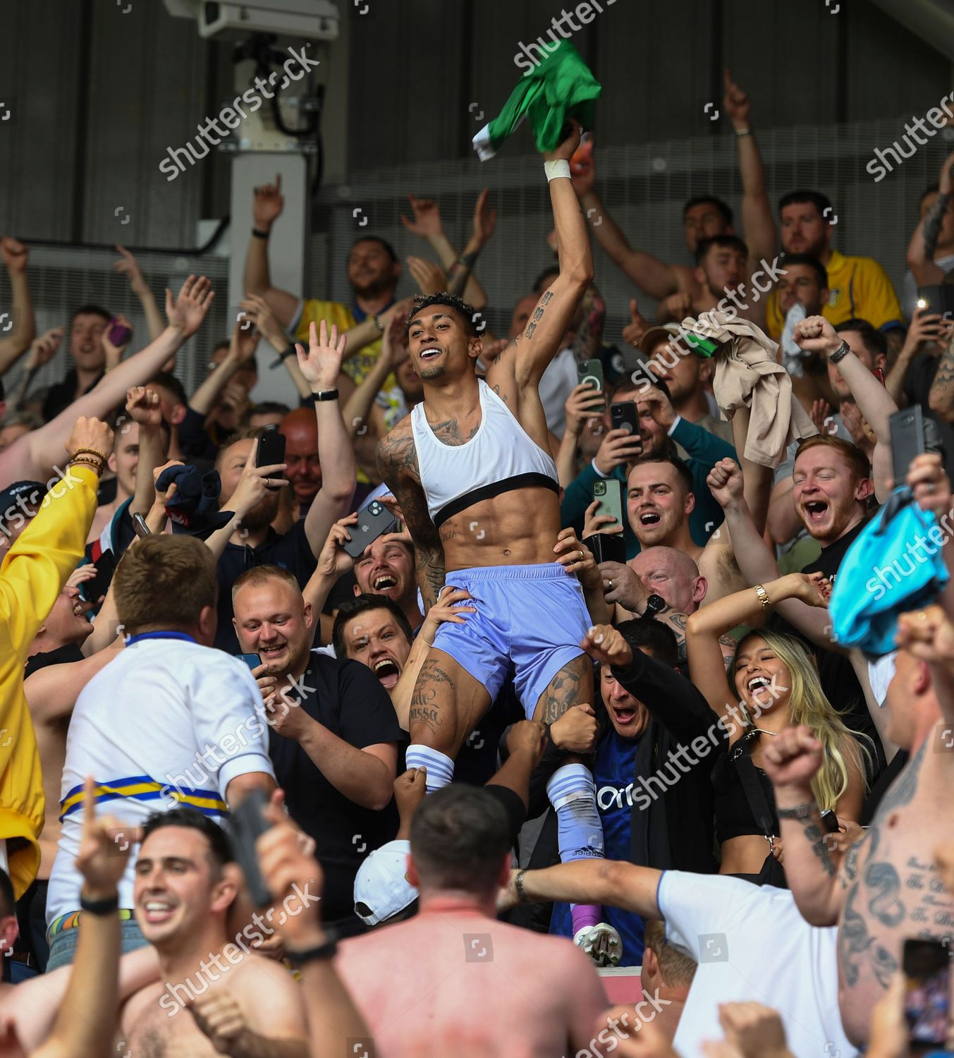 Raphinha Leeds United Climbs Into Stands Editorial Stock Photo Stock