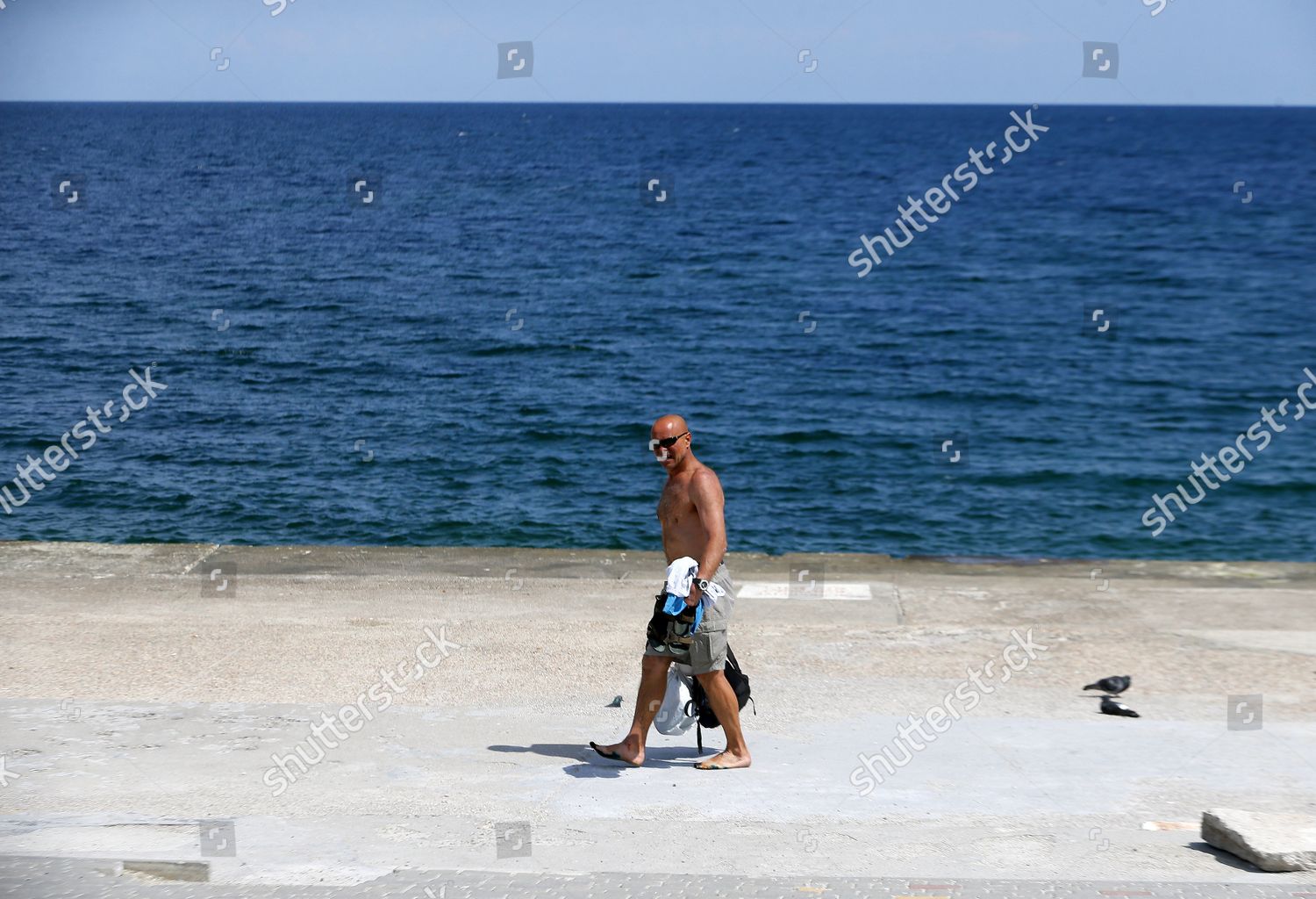 Man Walks On Beach Odesa Ukraine Editorial Stock Photo - Stock Image ...