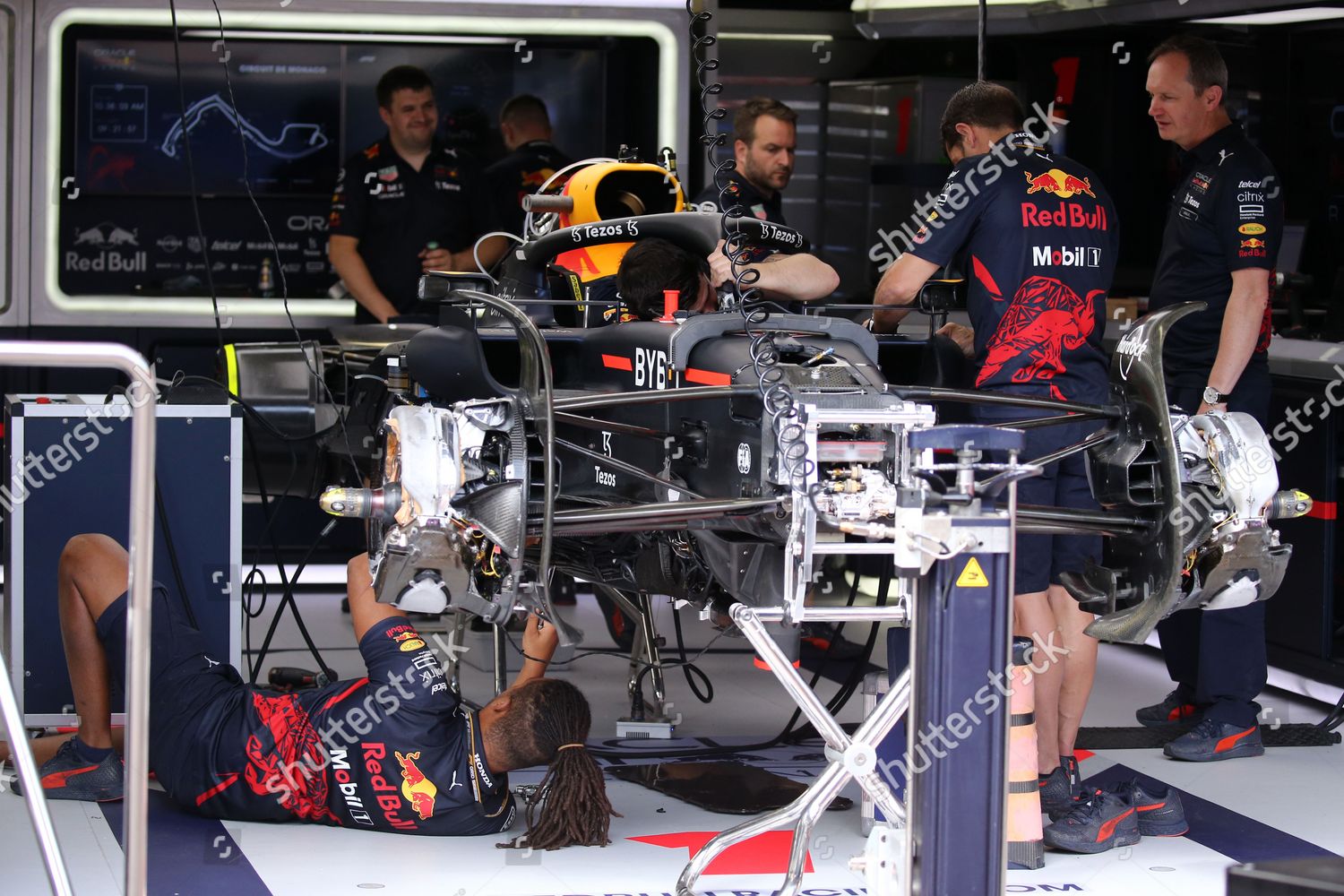 Max Verstappens Red Bull Garage During Editorial Stock Photo - Stock ...