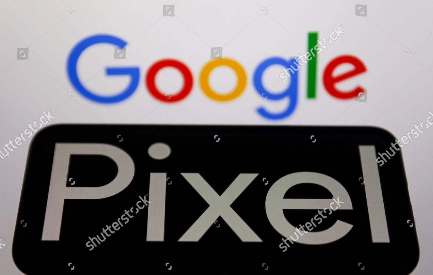 Google Logo Displayed On Phone Screen Editorial Stock Photo - Stock