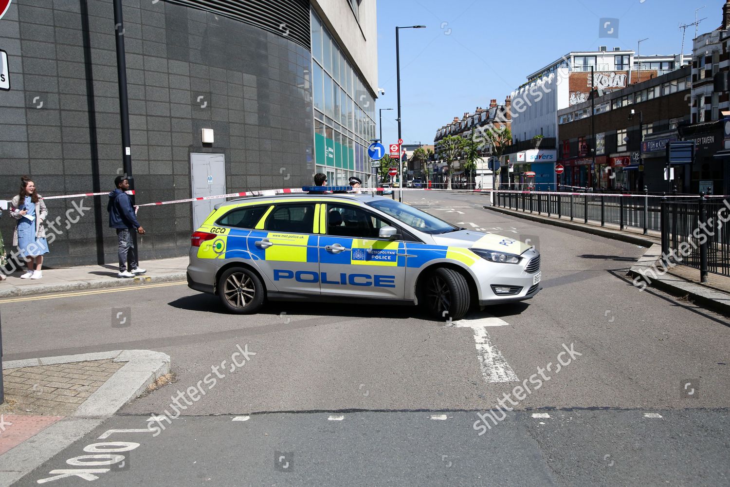 Police Car Crime Scene On Ballards Editorial Stock Photo - Stock Image ...