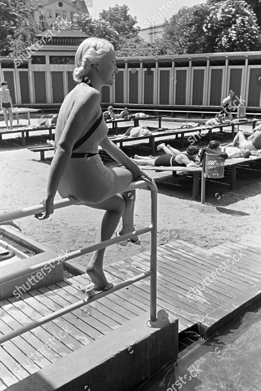 Public Swimming Pool Stuttgart Germany 1930s Editorial Stock Photo