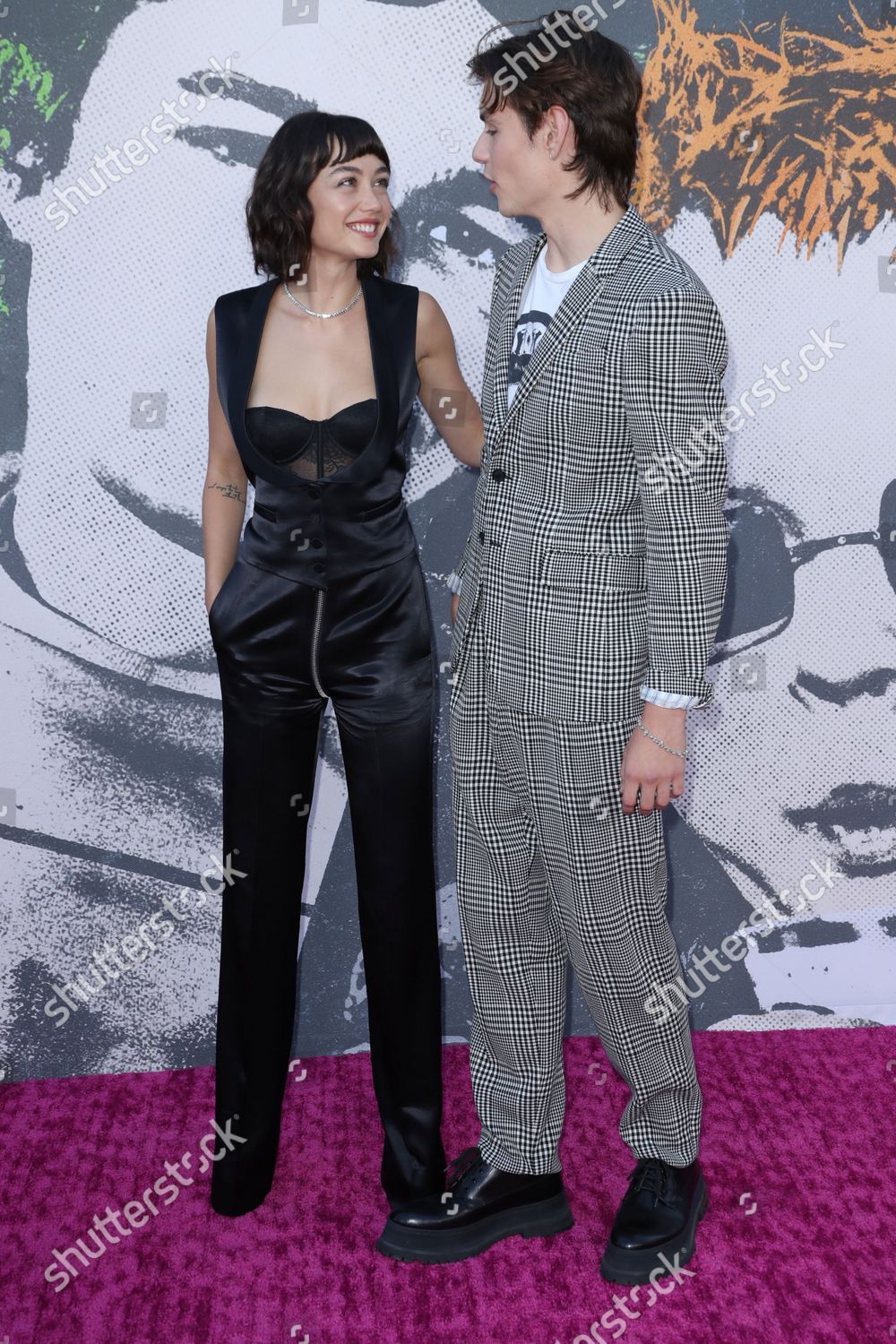 Sydney Chandler Louis Partridge Editorial Stock Photo - Stock Image